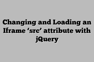 Changing and Loading an Iframe ‘src’ attribute with jQuery