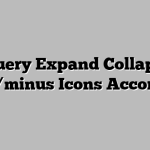 jQuery Expand Collapse plus/minus Icons Accordion